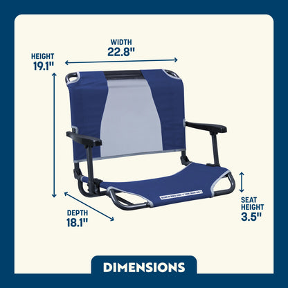 Big Comfort Stadium Chair™ with Armrests - Fan Side Ready
