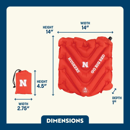 College V Seat™ Inflatable Stadium Cushion - Nebraska Cornhuskers - Victory Lane Fit