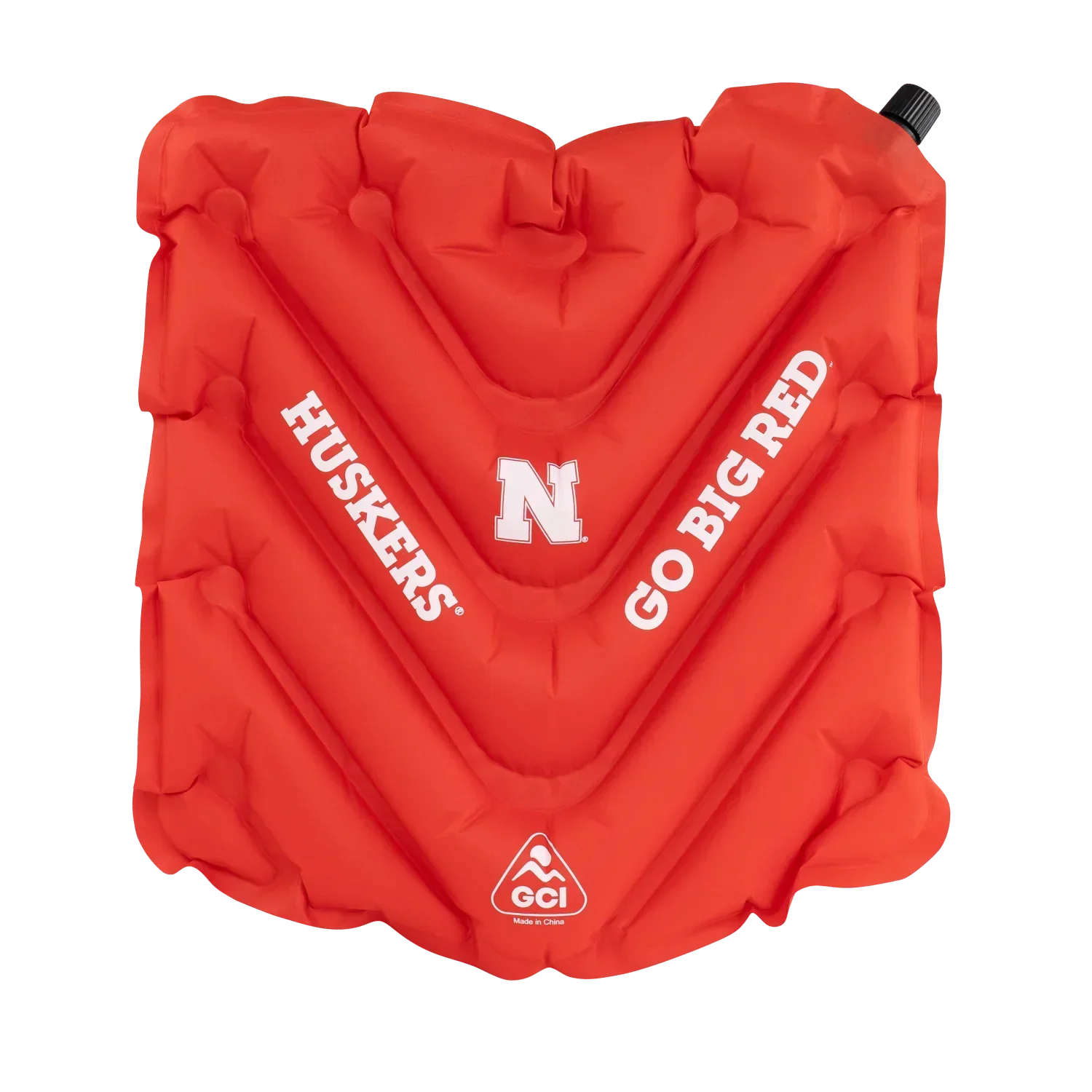 College V Seat™ Inflatable Stadium Cushion - Nebraska Cornhuskers - Victory Lane Fit