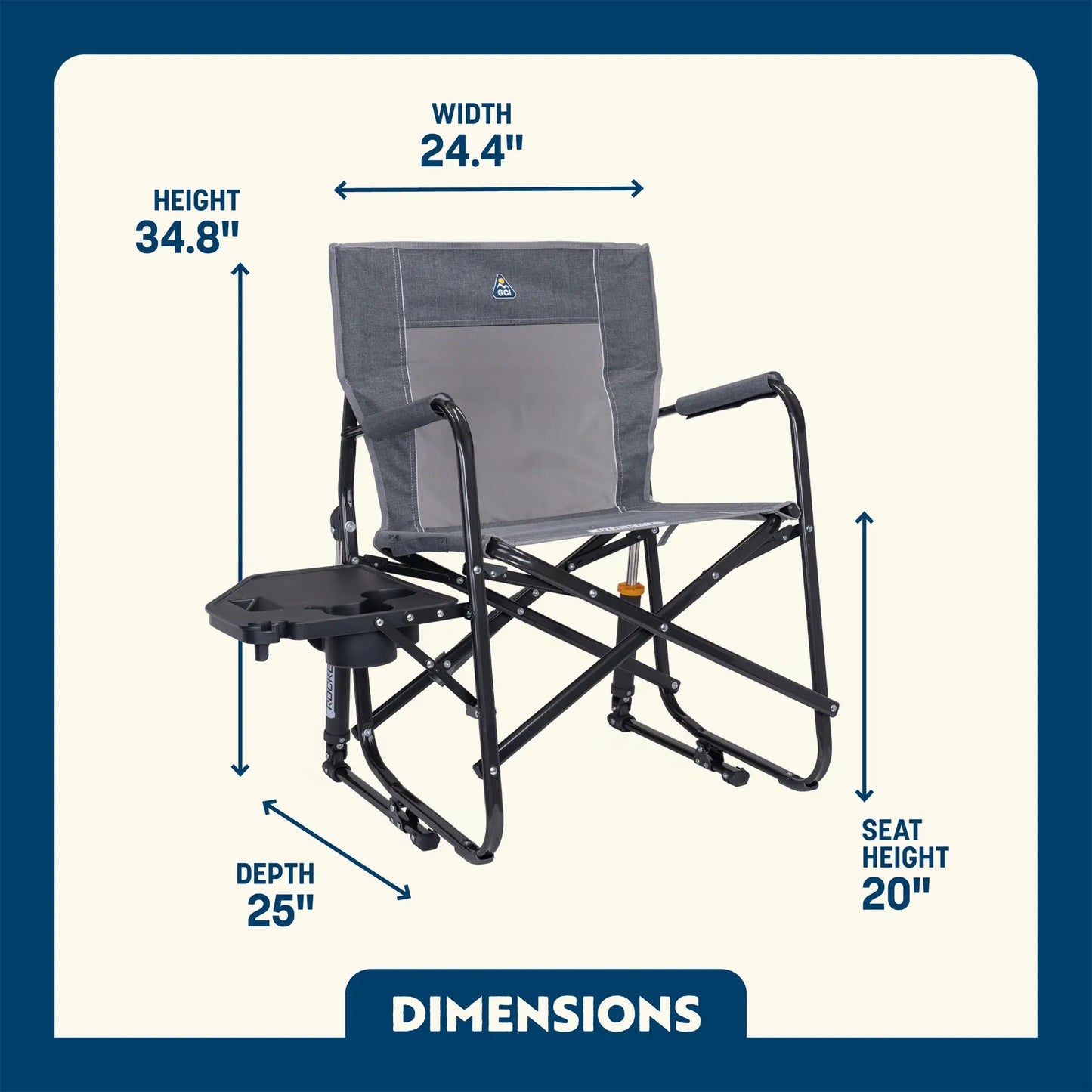 Freestyle Rocker™ with Side Table - Picnic Serve