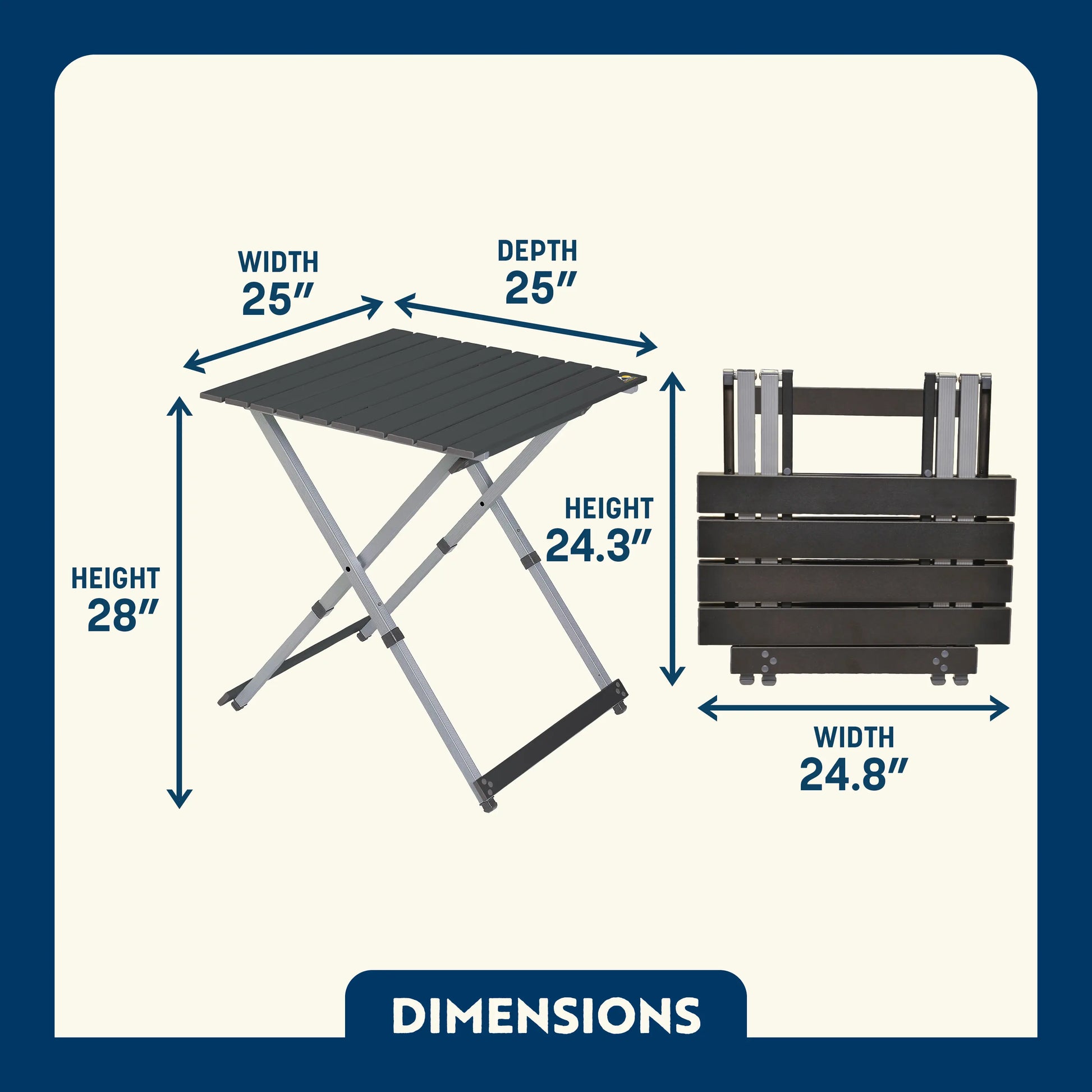 Compact Camp Table 25™ - Weekend Carry