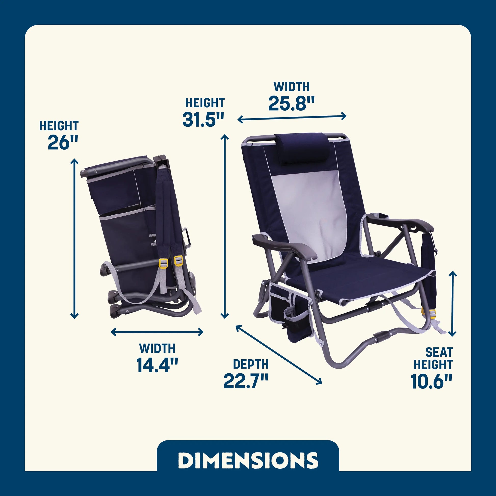 Bi-Fold Slim Event Chair™ - Camp Rest
