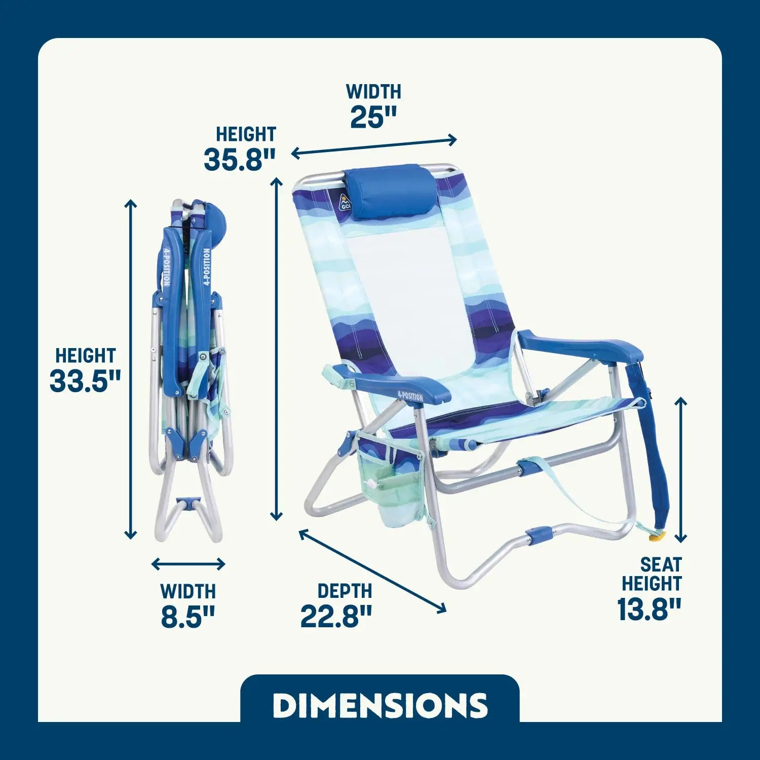 Bi-Fold Beach Chair™ - Coast Retreat