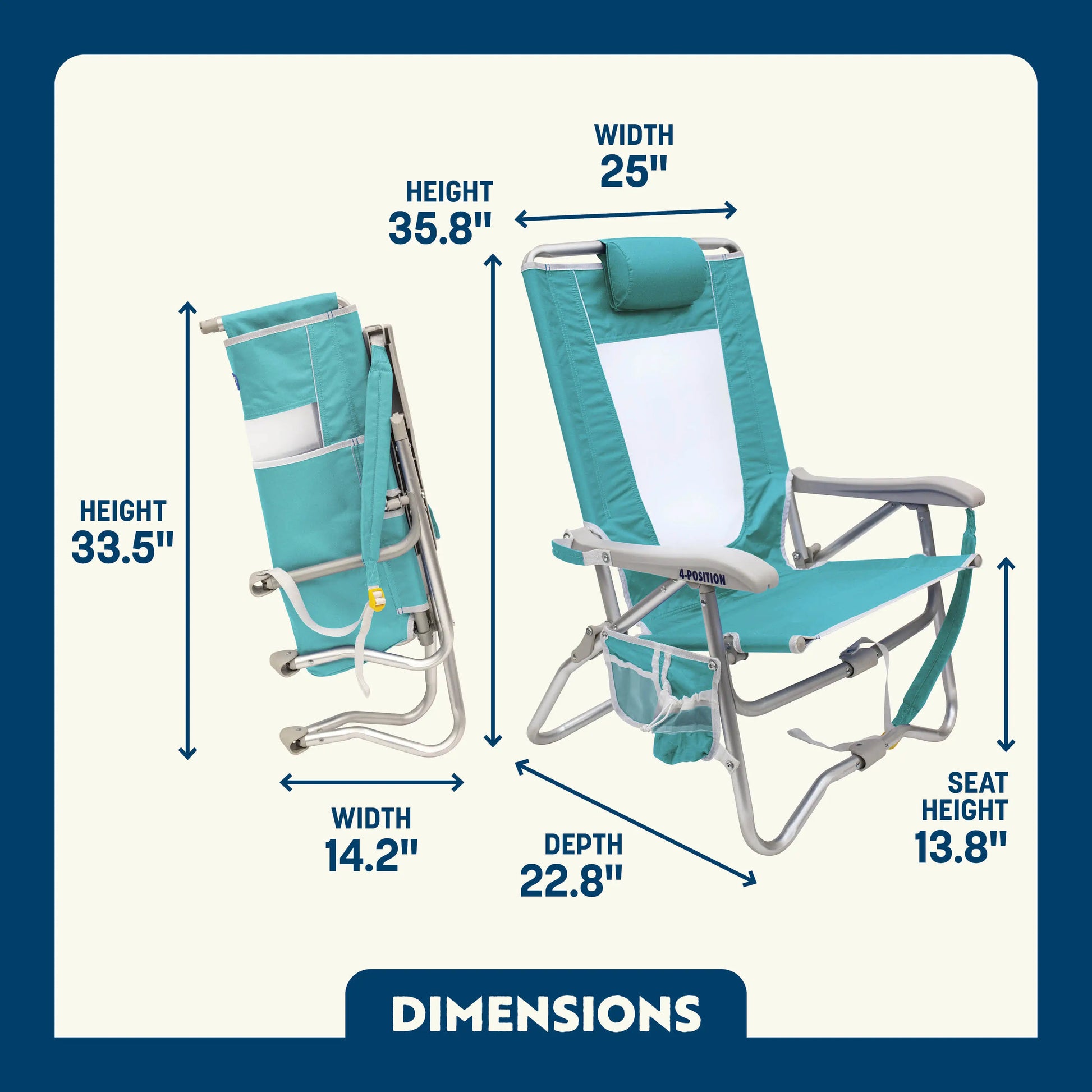 Bi-Fold Beach Chair™ - Coast Retreat