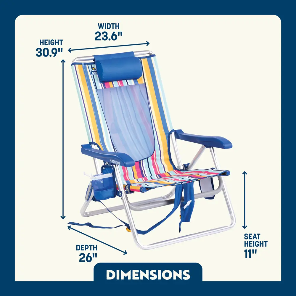 Backpack Beach Chair™ - Seaside Breeze