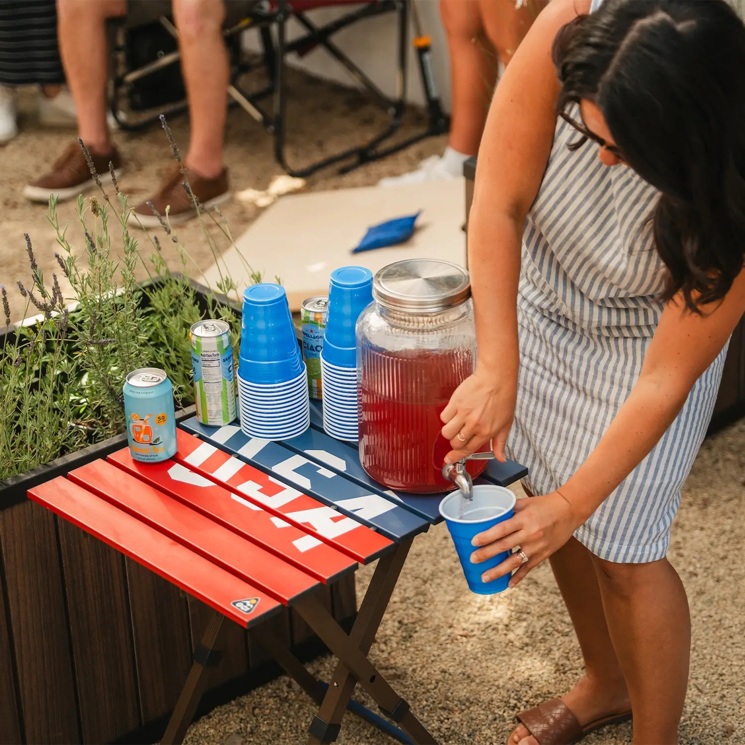Compact Camp Table 20™ - USA Anniversary Deluxe - Travel Ready