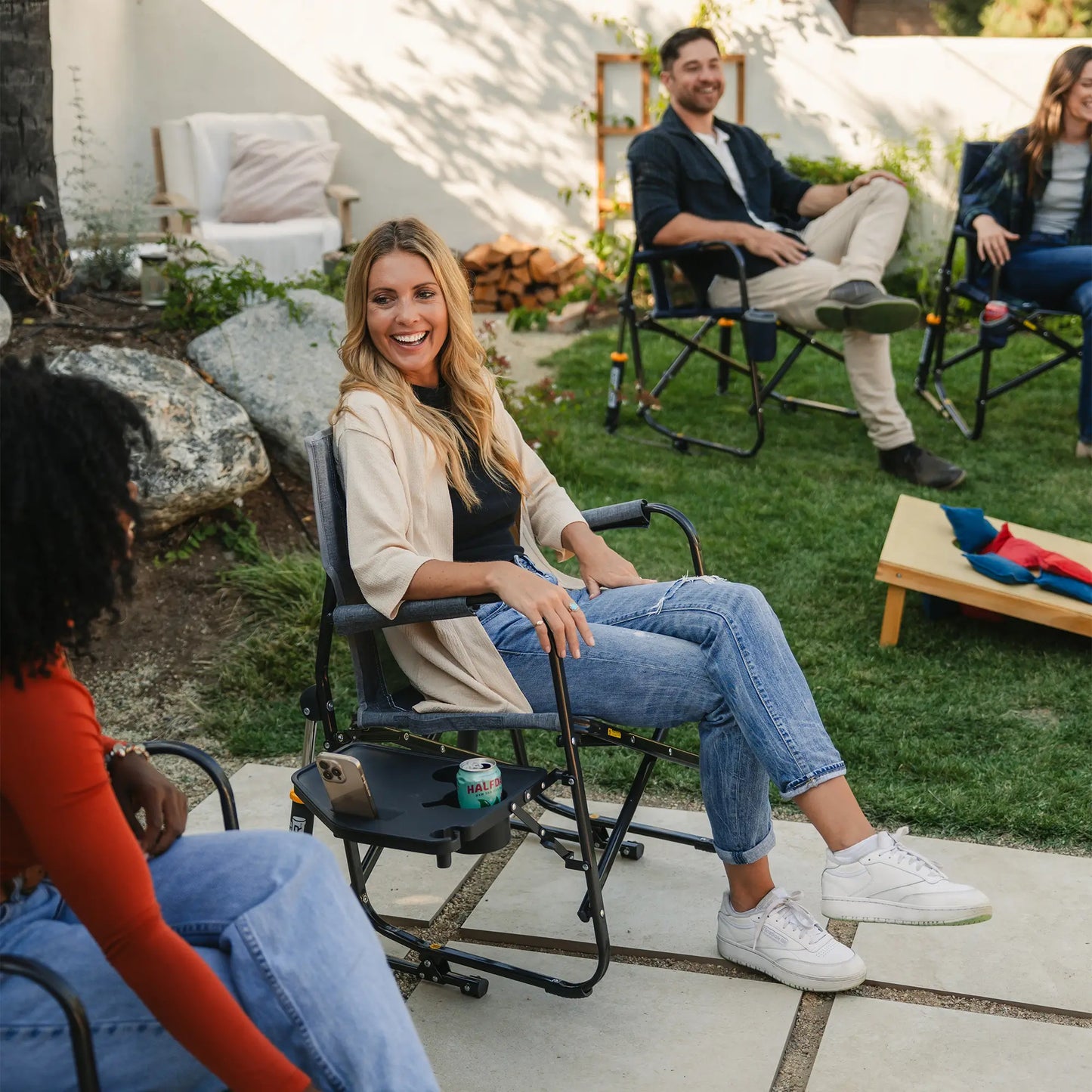 Freestyle Rocker™ with Side Table - Picnic Serve