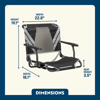 Big Comfort Stadium Chair™ with Armrests - Fan Side Ready