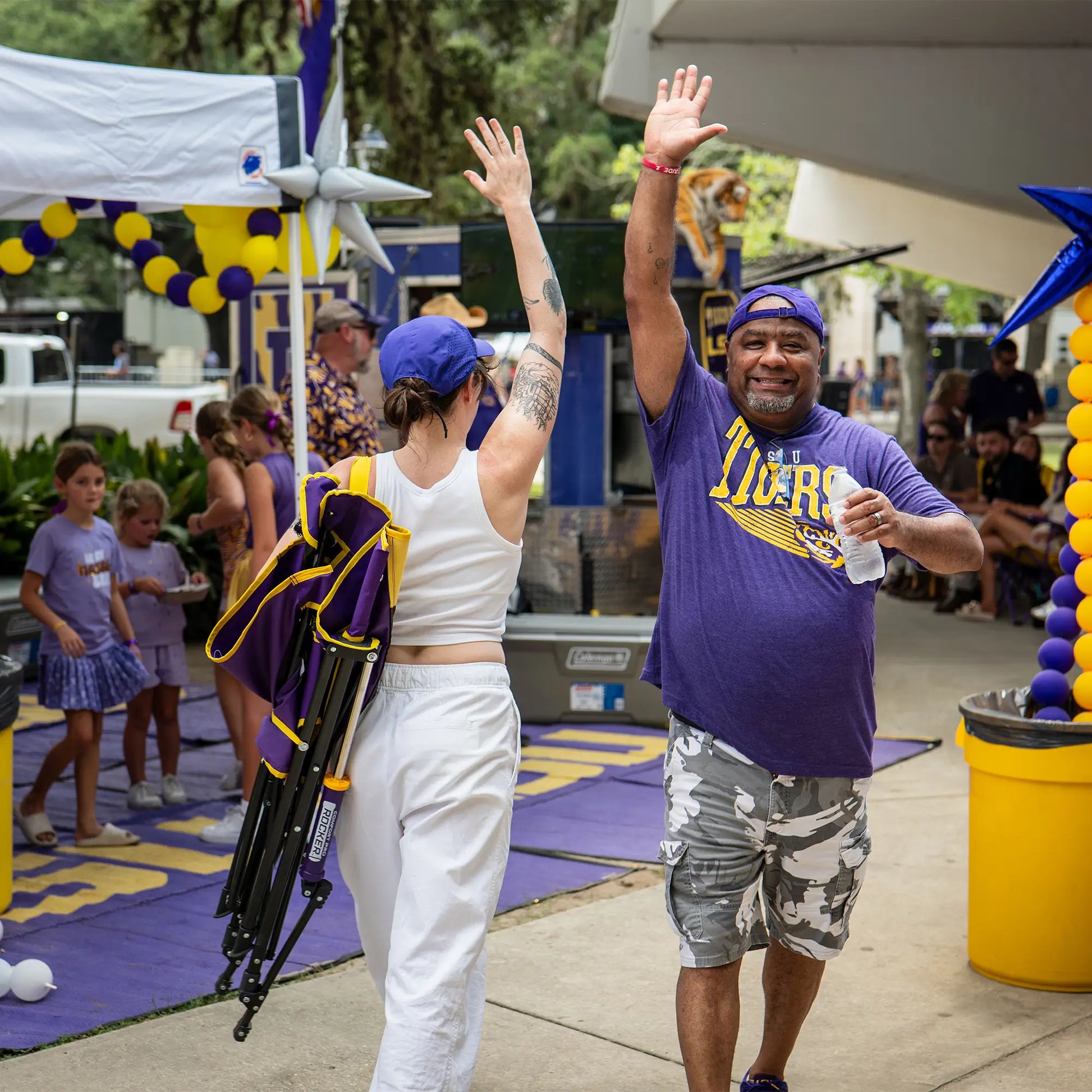 College Comfort Pro Rocker™ - LSU Tigers - Victory Lane Set