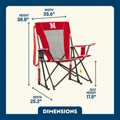 College Comfort Pro Rocker™ - Nebraska Cornhuskers - Trackside Style