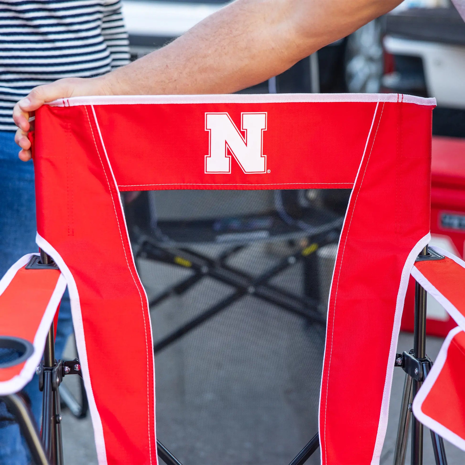 College Comfort Pro Rocker™ - Nebraska Cornhuskers - Trackside Style