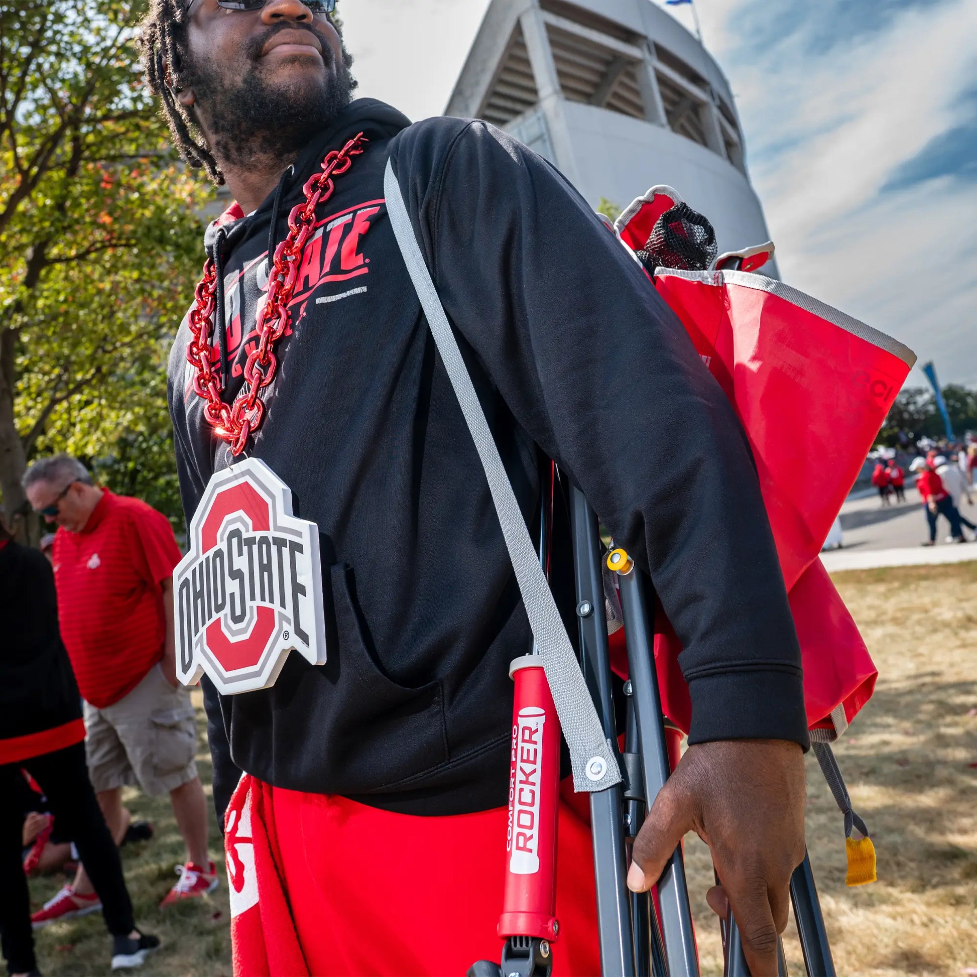 College Comfort Pro Rocker™ - Ohio State Buckeyes - Match Day Comfort