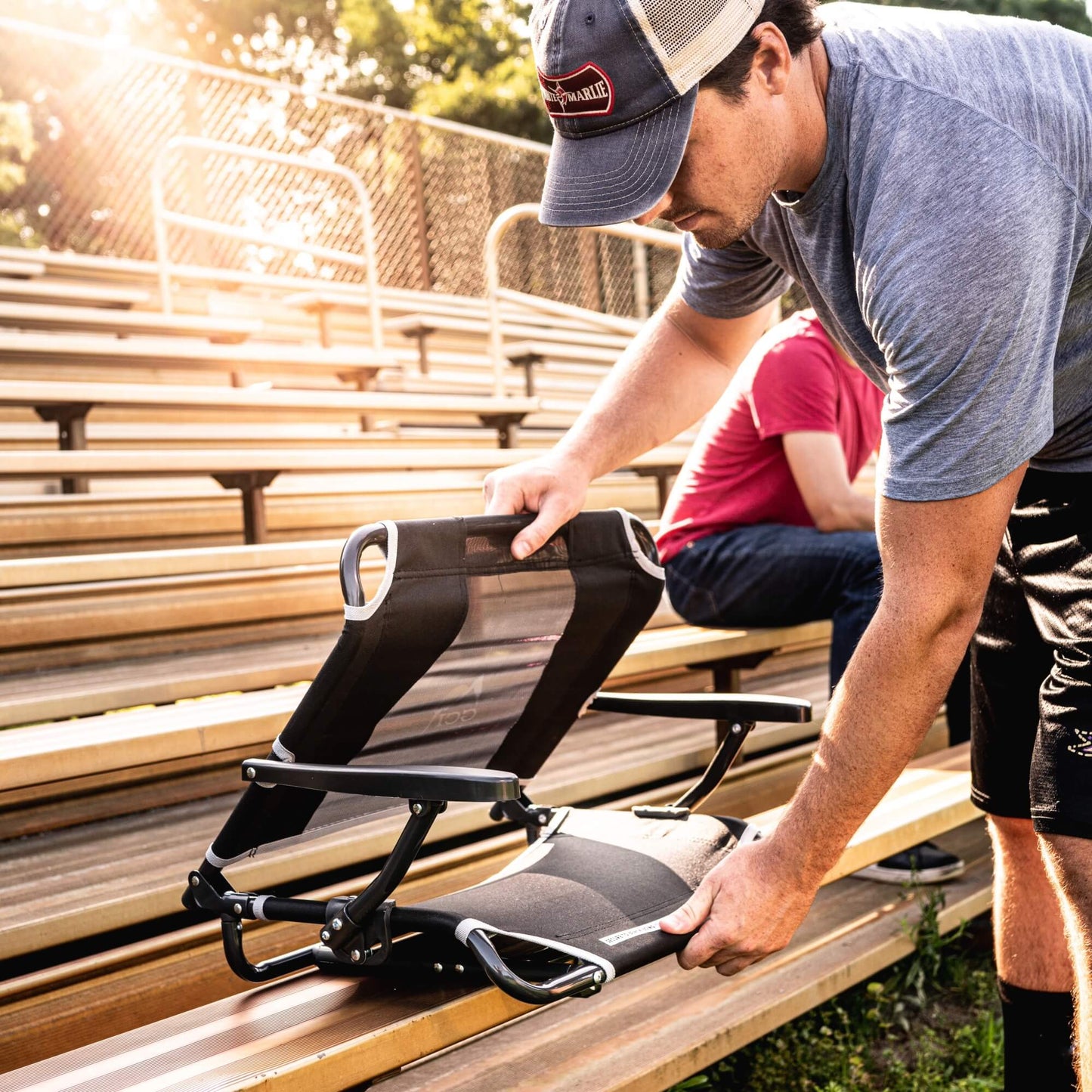 Big Comfort Stadium Chair™ with Armrests - Fan Side Ready