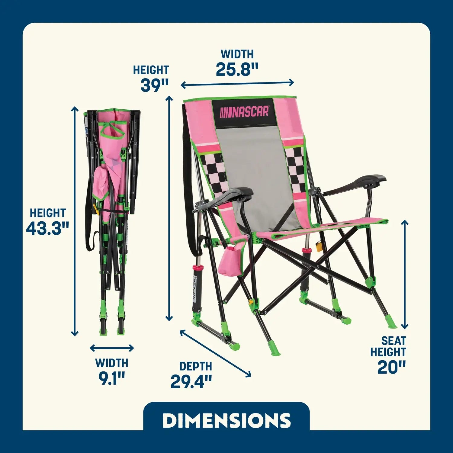 RoadTrip Rocker™ - NASCAR For Her - Fan Lane Fit